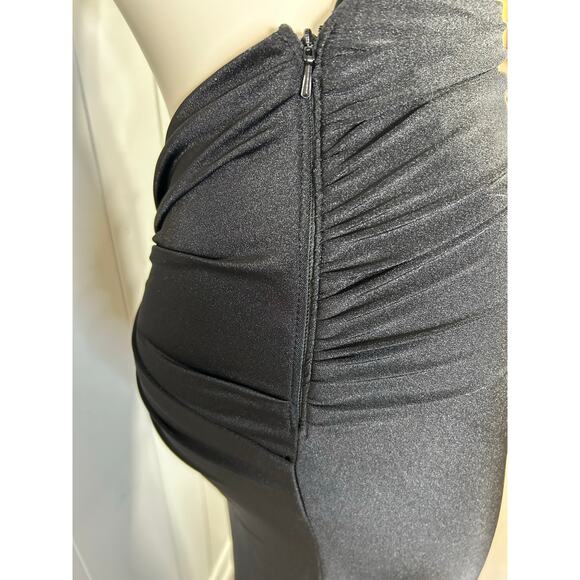 La Femme 28287 Trumpet Jersey Gown with open back in Black. Size 8. NWOT - Picture 7 of 10